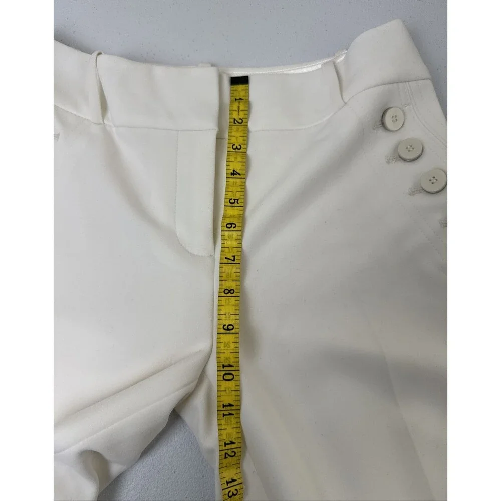 LTD White Wide Leg Sailor Pants Fully Lined Decorative Buttons Size 0 / W30 - Picture 11 of 16